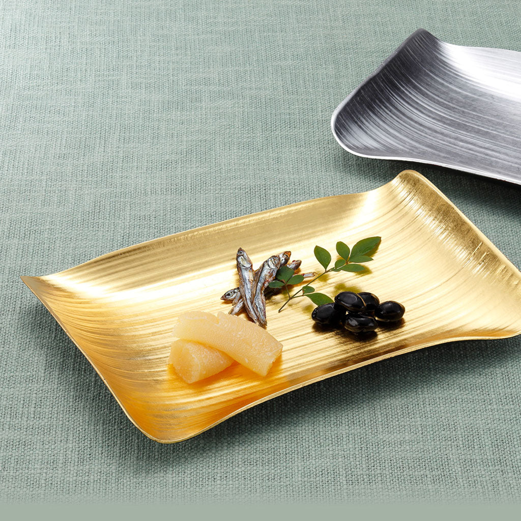 Zuiun Gold bamboo plate