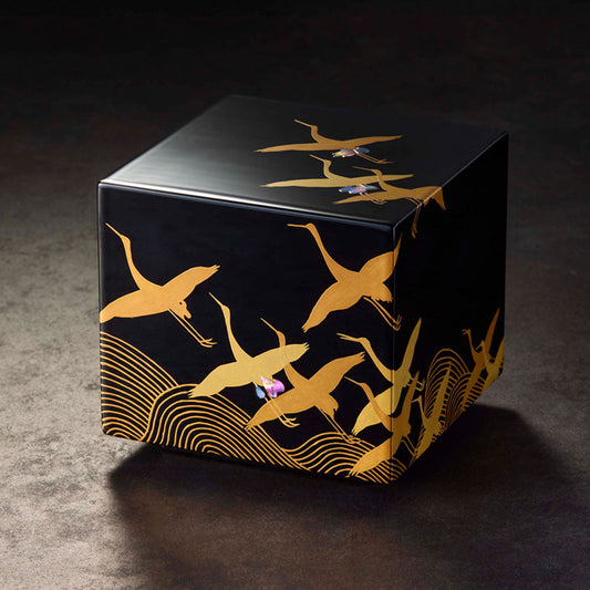 Senbazuru two-tiered small jewelry box