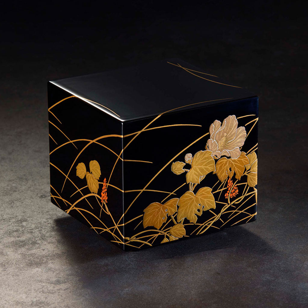 Akikusa-ni-Tsuki two-tiered small jewelry box
