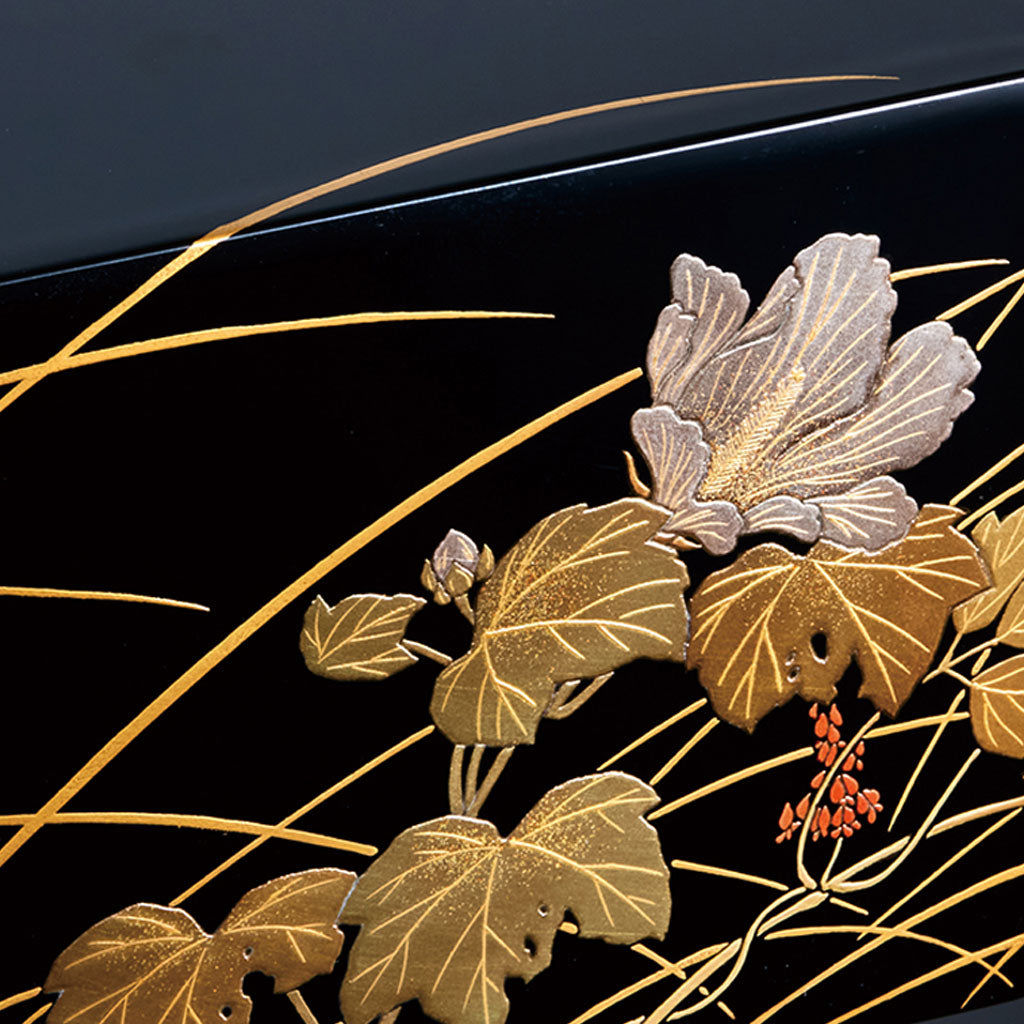 Akikusa-ni-Tsuki two-tiered small jewelry box