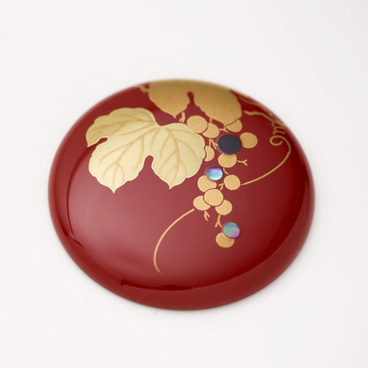 Grape maki-e hand mirror