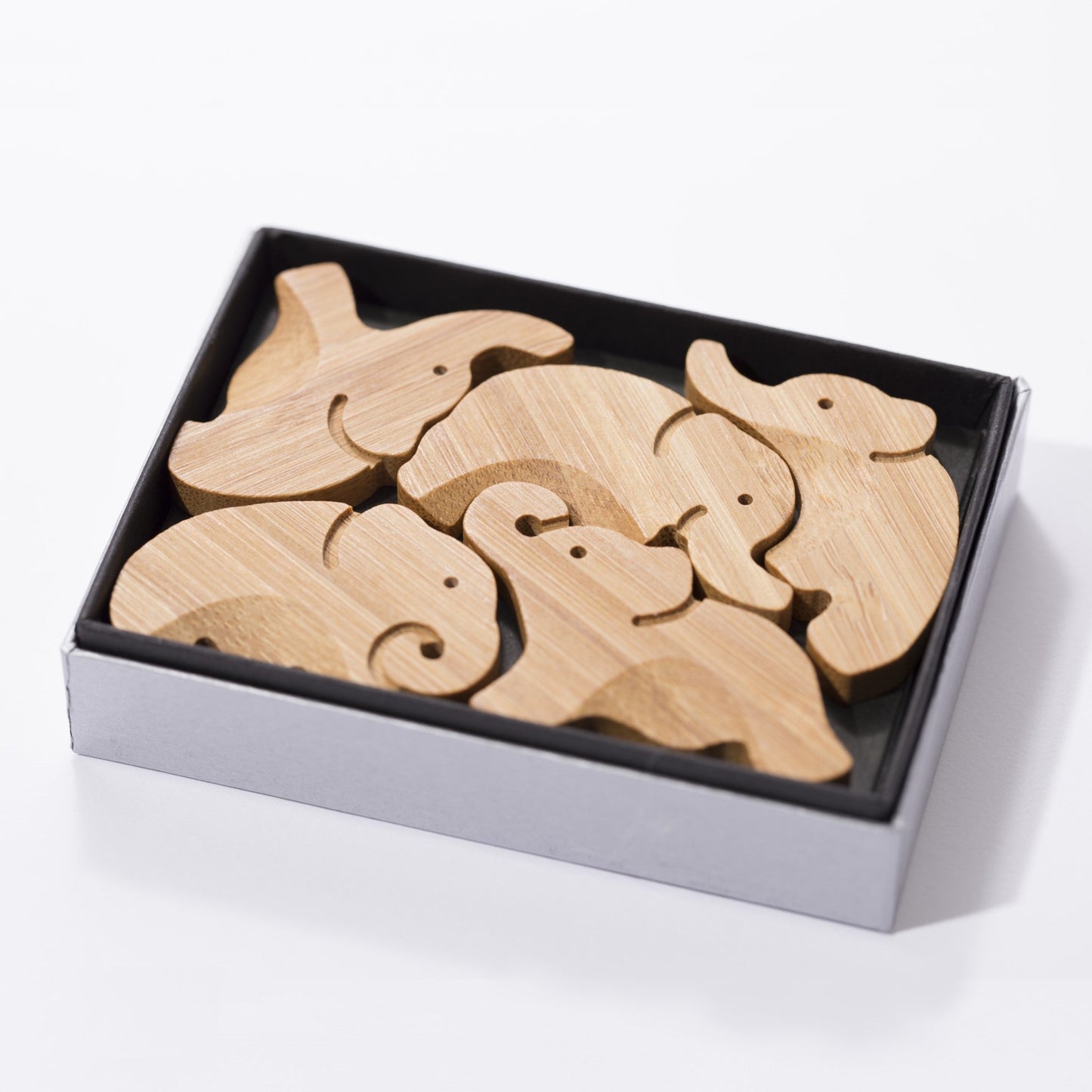 Elephant bamboo chopstick rest set