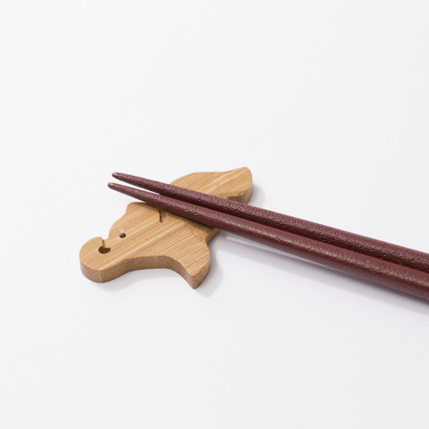 Elephant bamboo chopstick rest set