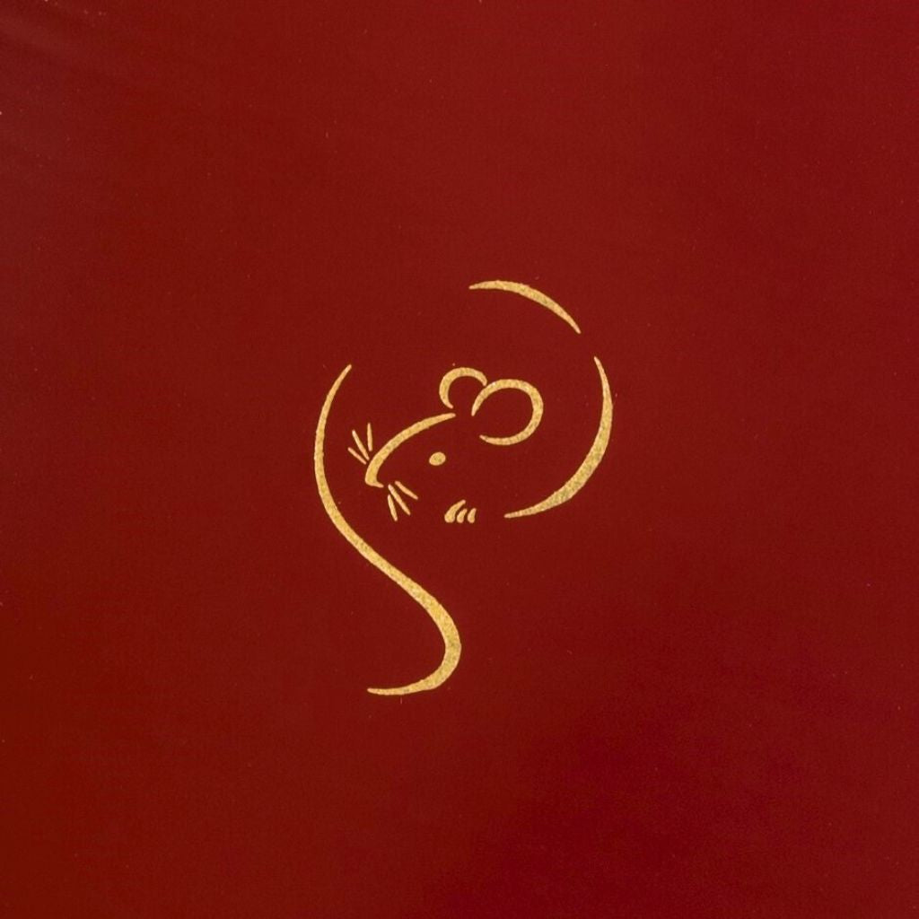 Rat red bamboo plate