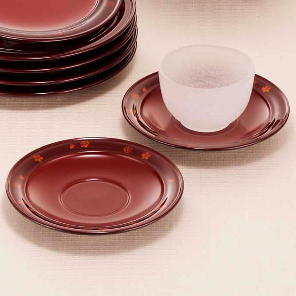 Shunju Byakudan tea cup saucer set [5pc]