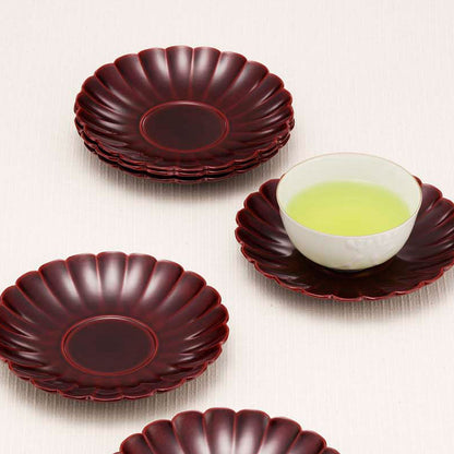 Tame Kikubori tea cup saucer set [5pc]