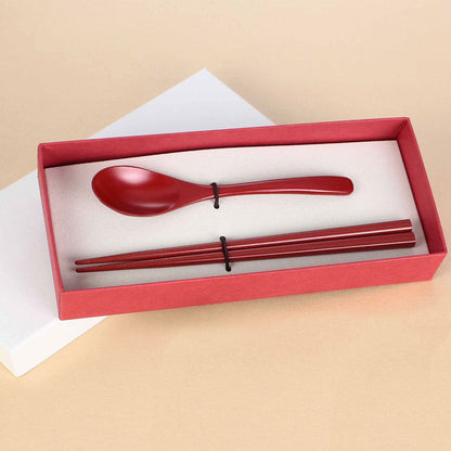 Red Chopsticks & Spoon set for Children