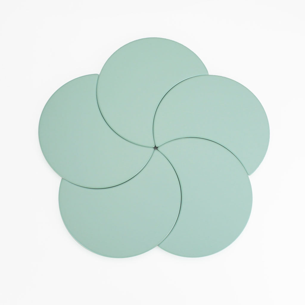 Hanayose plate set - Mint [5pc]