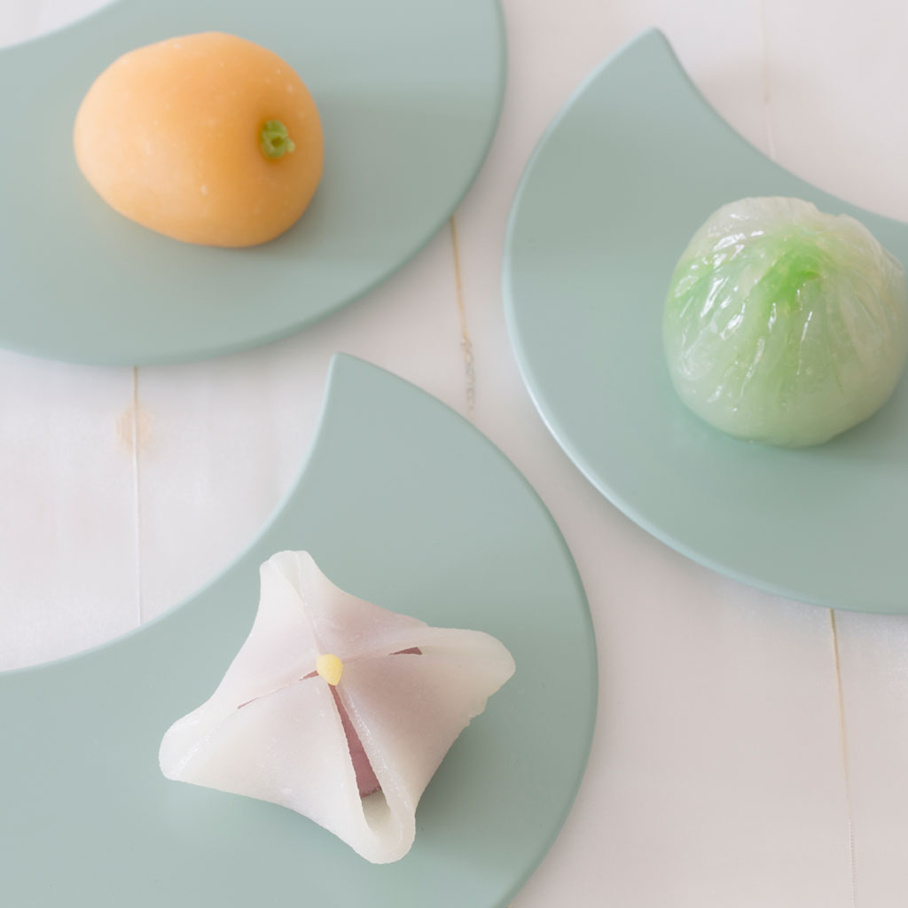 Hanayose plate set - Mint [5pc]