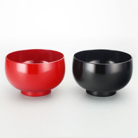 Black & Red Mutsumi soup bowl set [2pc]