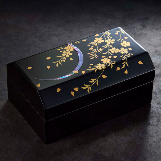 Tsuki-ni-Shidarezakura trapezoidal box
