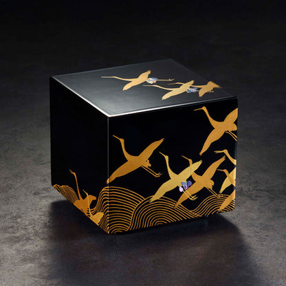 Senbazuru two-tiered small jewelry box