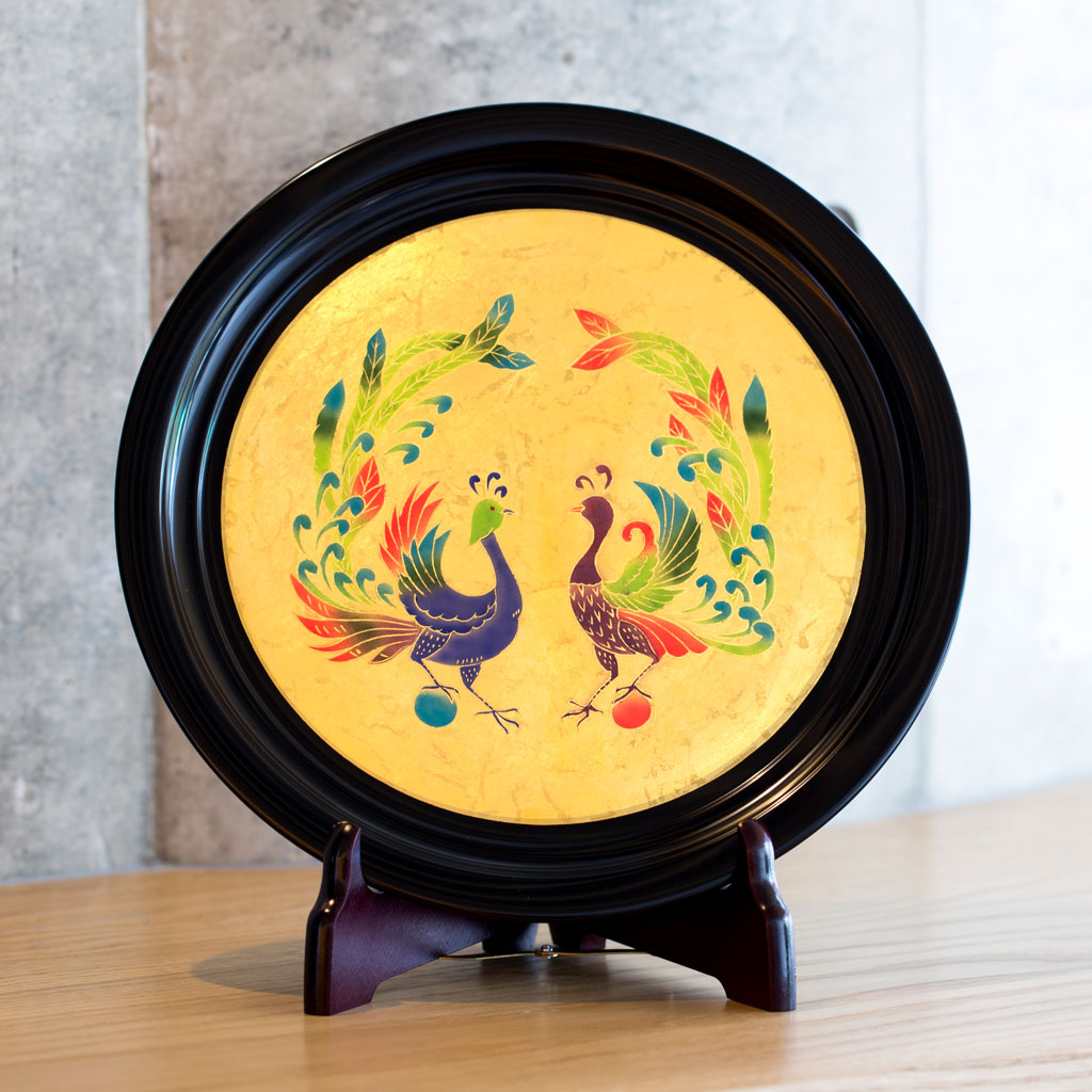 Phoenix decorative plate & stand