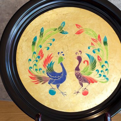 Phoenix decorative plate & stand