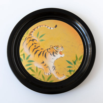Tiger decorative plate & stand