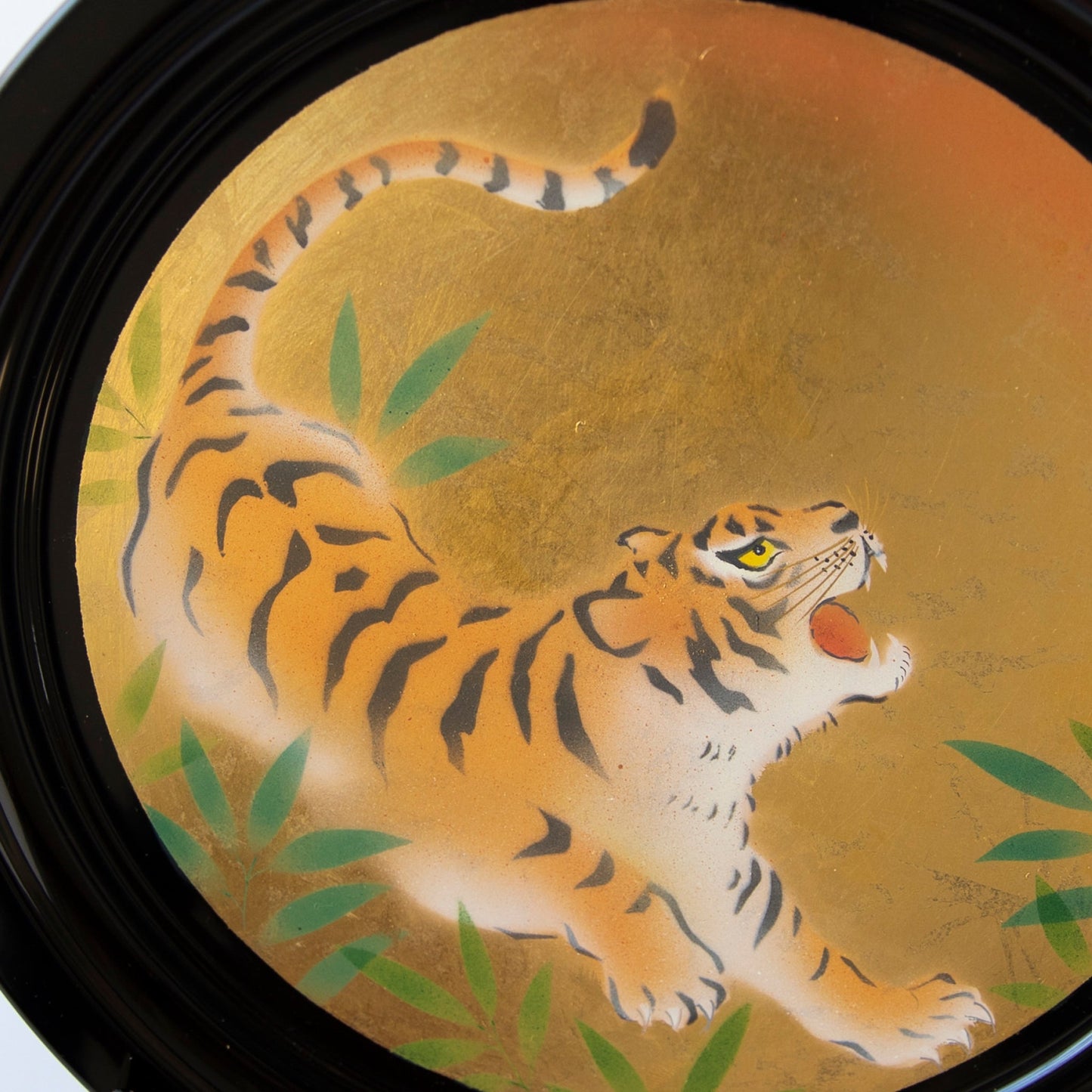 Tiger decorative plate & stand