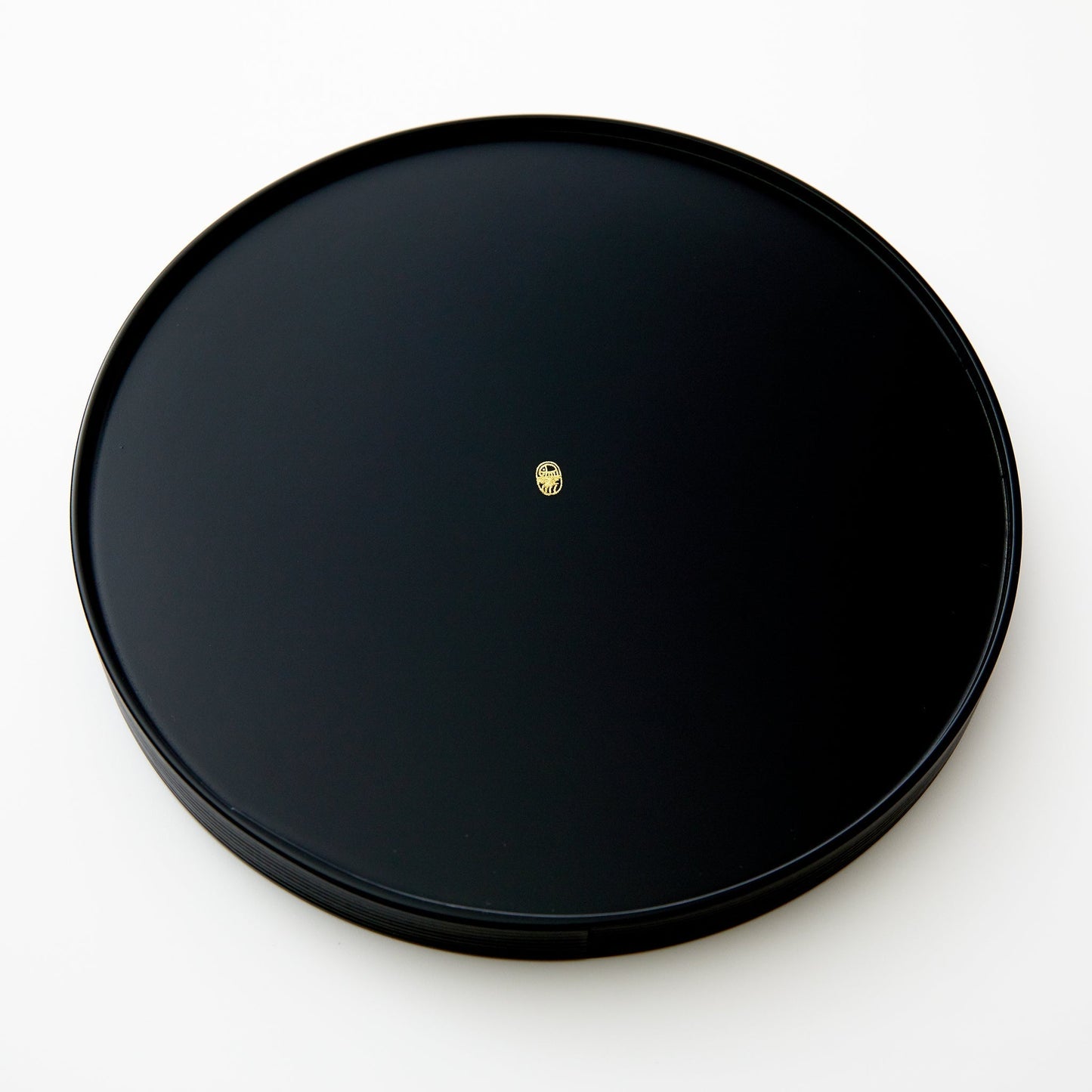 Monkey black round tray