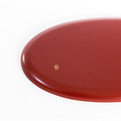 Unkinmatsu red oval plate