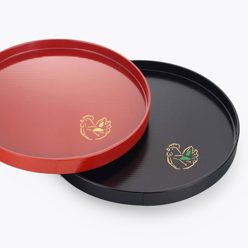 Rooster round tray (2 colors)