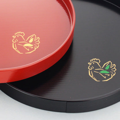 Rooster round tray (2 colors)