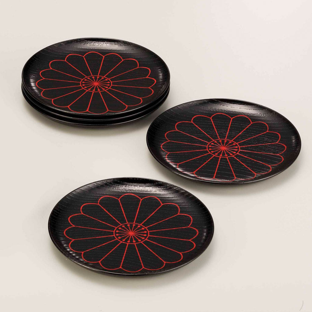 Kiku plate set [5pc] (2 colors)