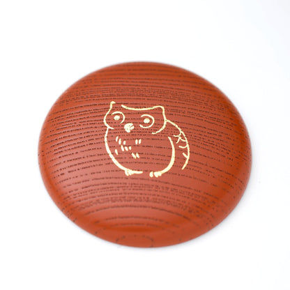 Owl maki-e hand mirror